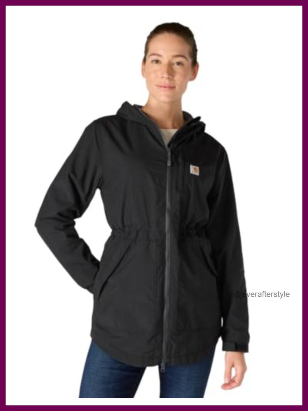 Carhartt Rockford Coat Nylon Rain Defender Water Repellent Hooded Work Jacket